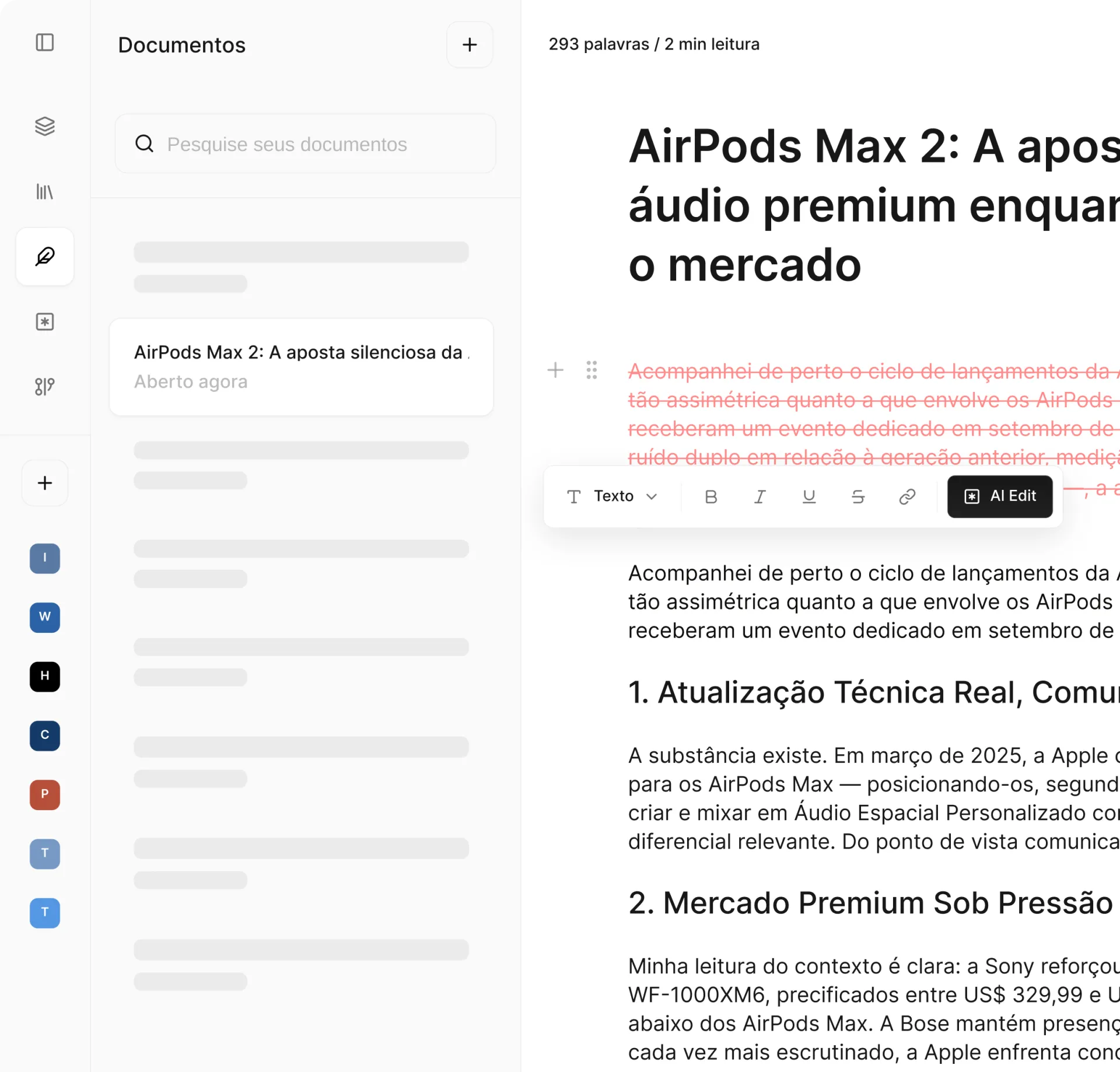 Editor inteligente